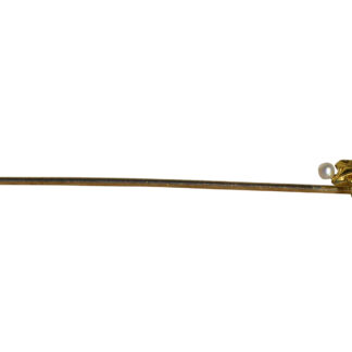 SOLD - Signed Alling and Co 14K Diamond and Pearl Art Nouveau Stick Pin