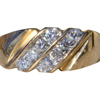 The Colburne:  Gentlemen's 14K Yellow Gold Diamond Ring
