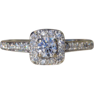 Ladies 14K Diamond Halo Engagement Ring