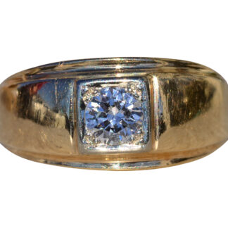 The Bickford:  Gentlemen's 14K Gold Engagement Ring set with 0.54 CT Diamond