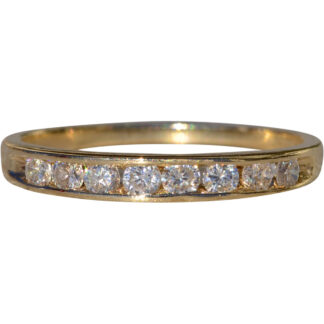 SOLD - The Okell:  Ladies 14K Yellow Gold Wedding Band set with 0.32 CTW Diamonds