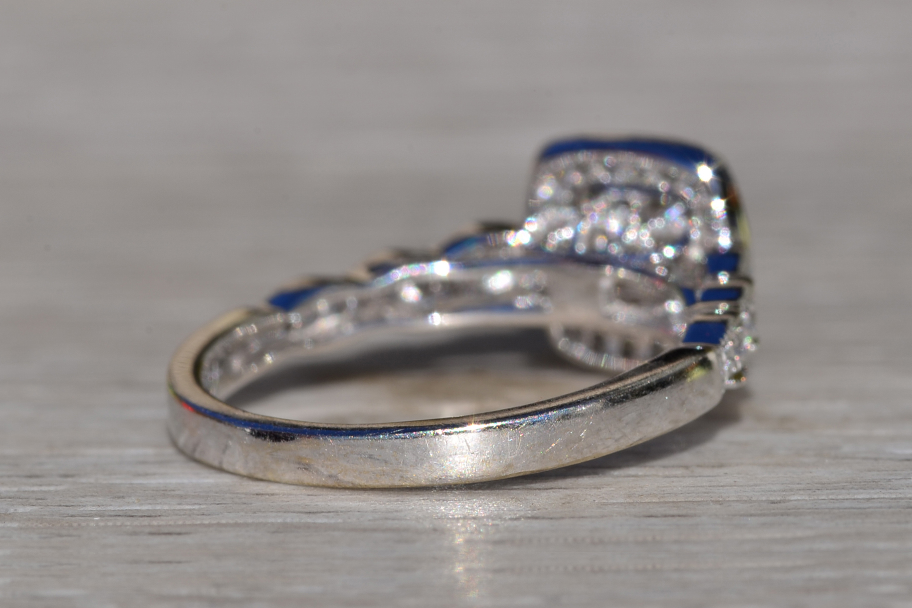 The Llanfair: Ladies 14K Mystery Set Diamond Engagement Ring and Wedding Band Bridal Set - Image 6