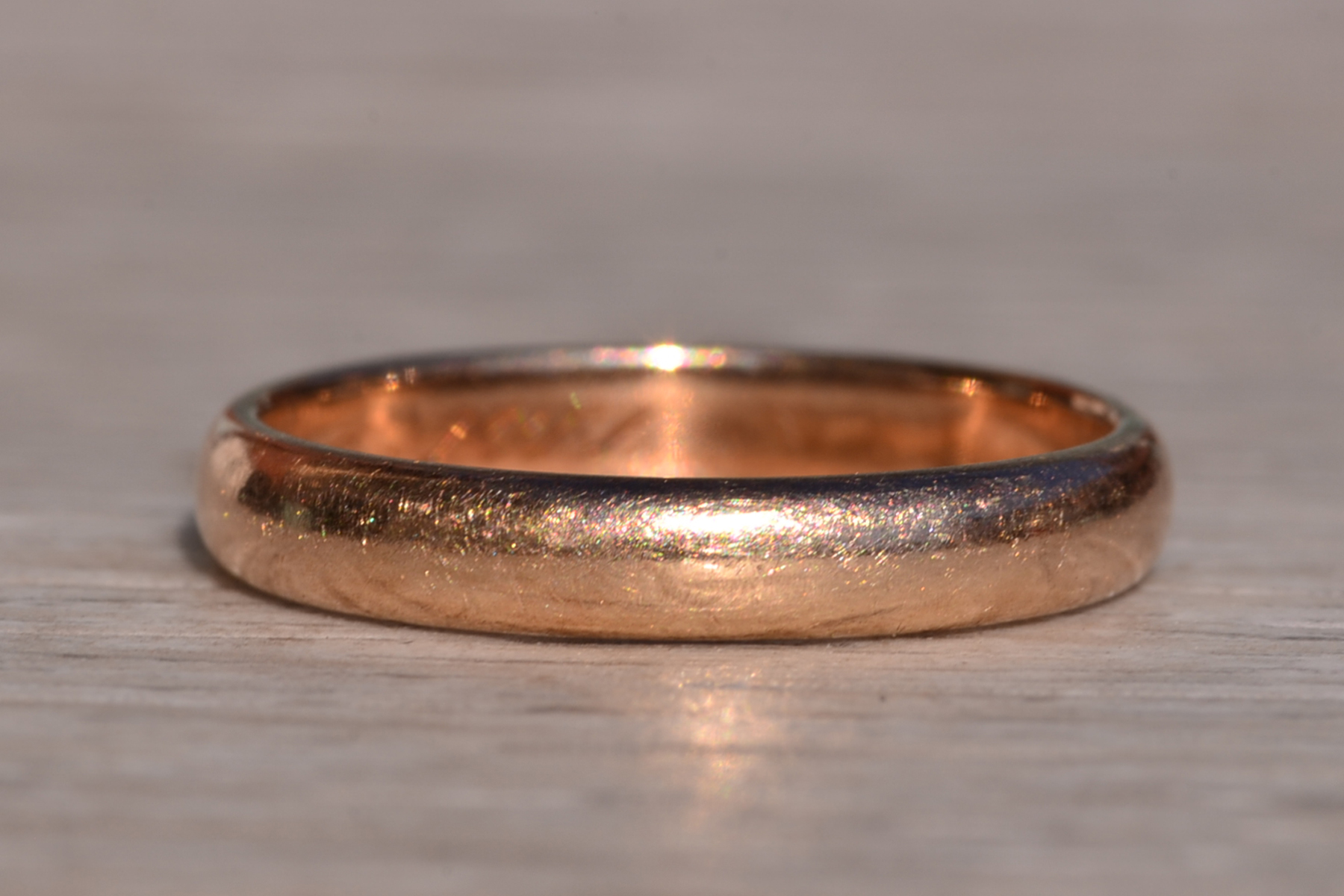 SOLD - The Mallee Hill: Antique Wedding Band Circa August 26th 1917 - Image 4