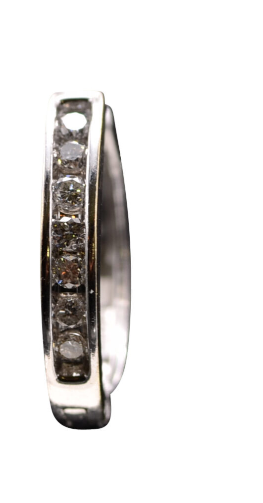 The East Arnhem: Ladies White Gold Diamond Hoop Earrings