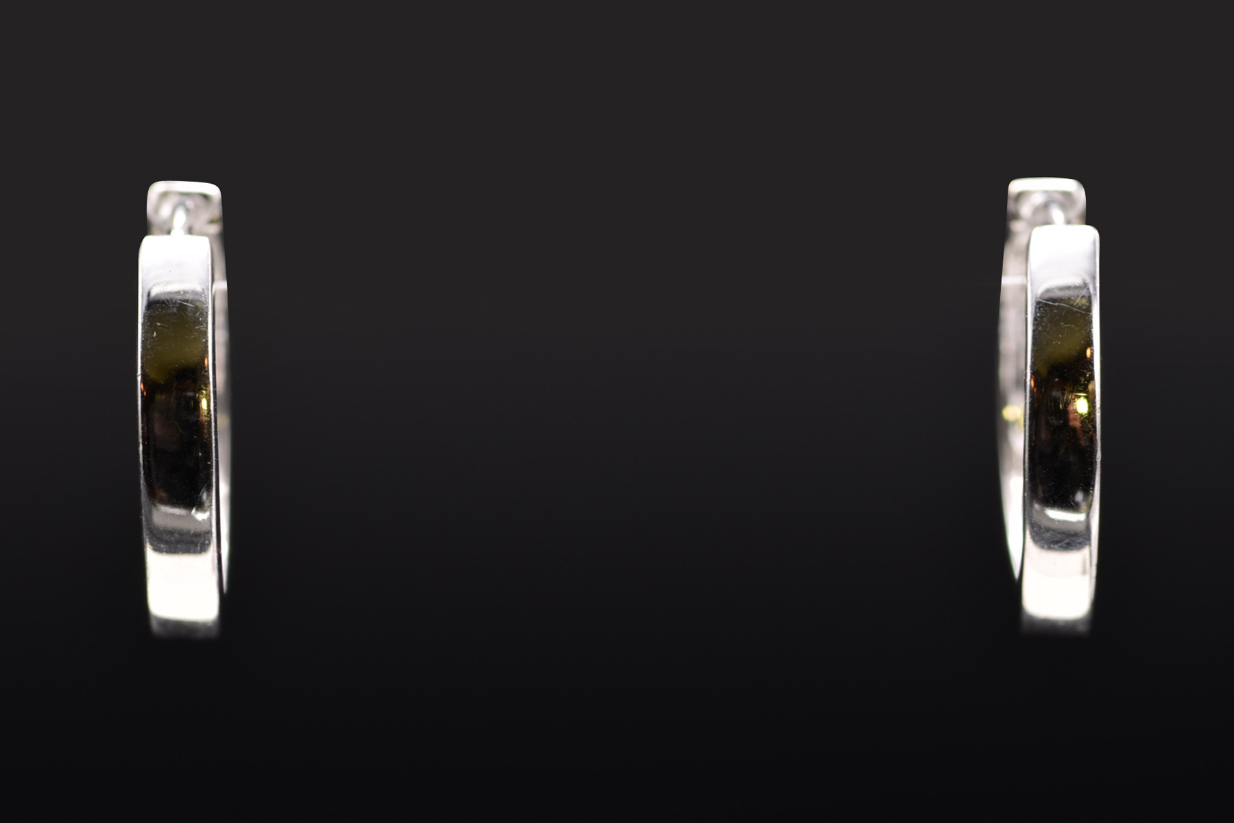 The East Arnhem: Ladies White Gold Diamond Hoop Earrings - Image 8