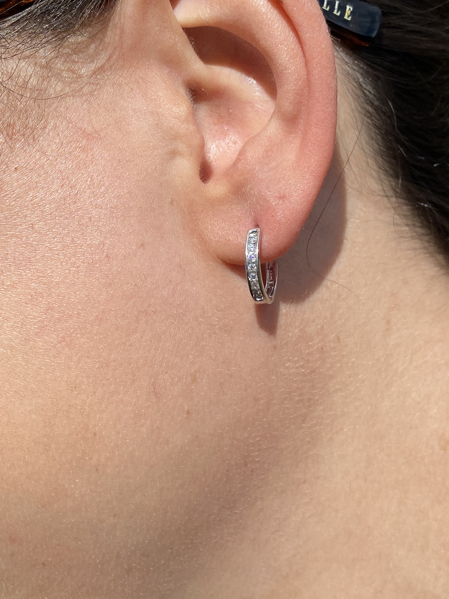 The East Arnhem: Ladies White Gold Diamond Hoop Earrings - Image 9