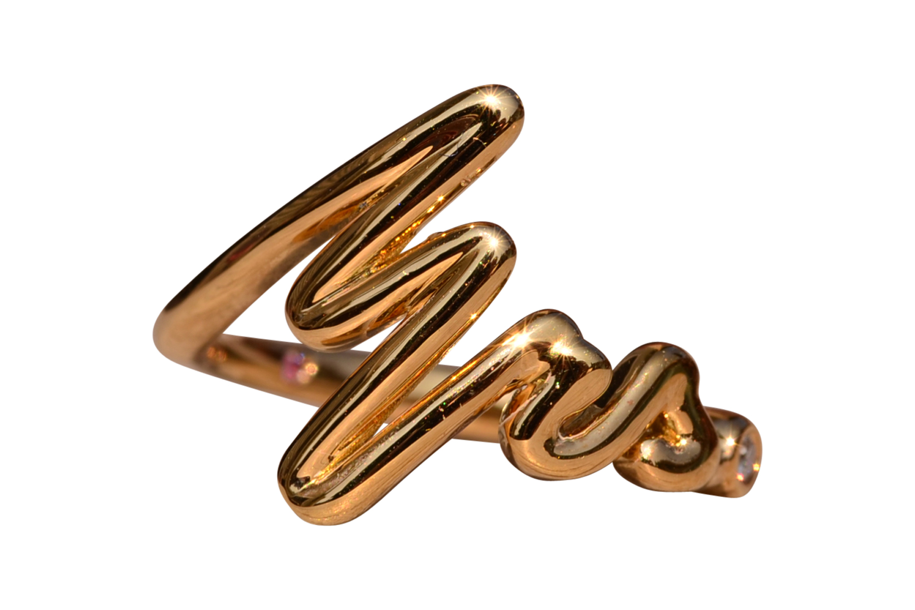 SOLD - The Heart: Ladies Hearts on Fire Yellow Gold Mrs. Ring