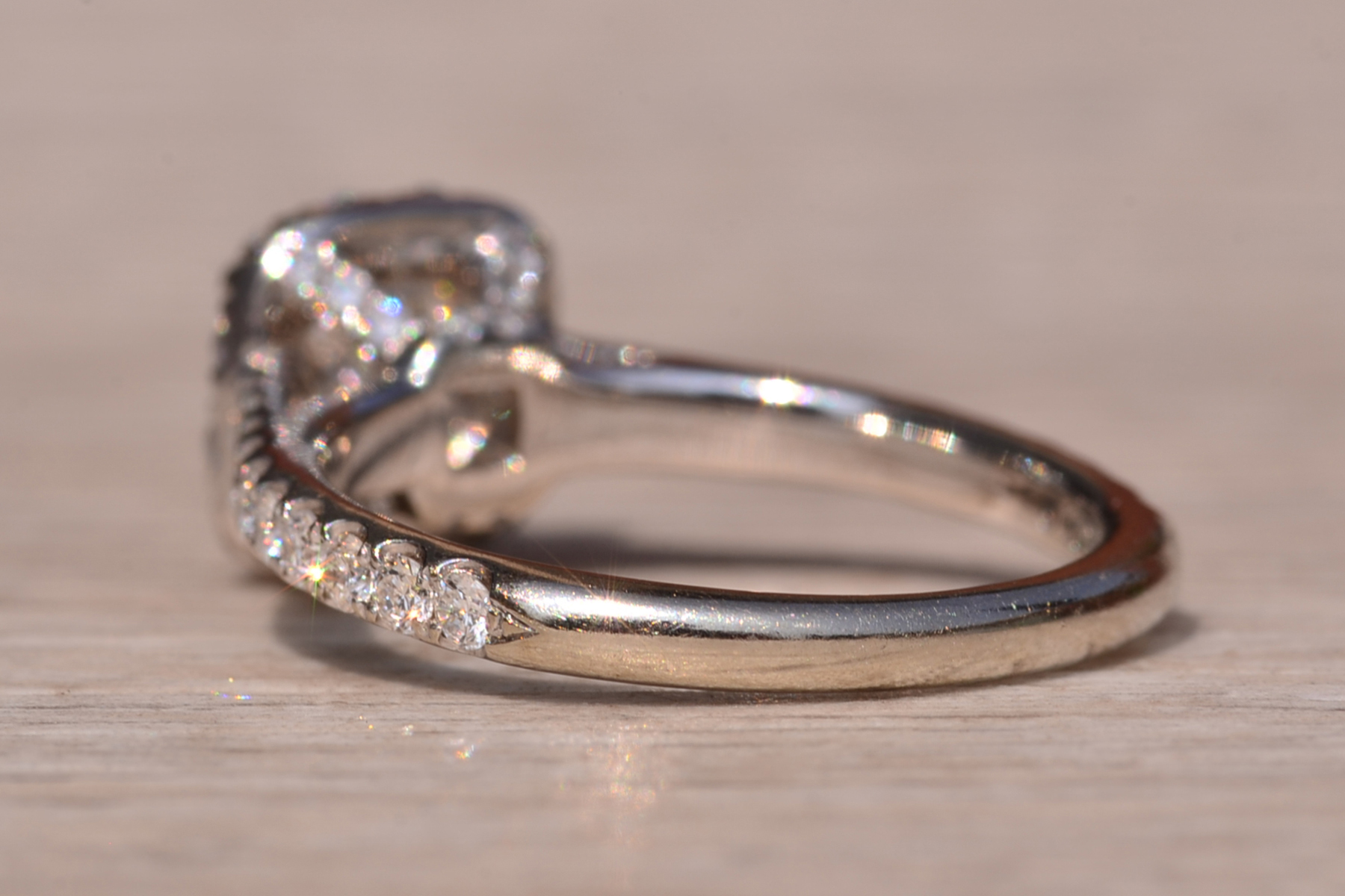 SOLD - The Duryea Ave: Neil Lane Signed Engagement Ring with Princess Cut Natural Diamond - Image 4
