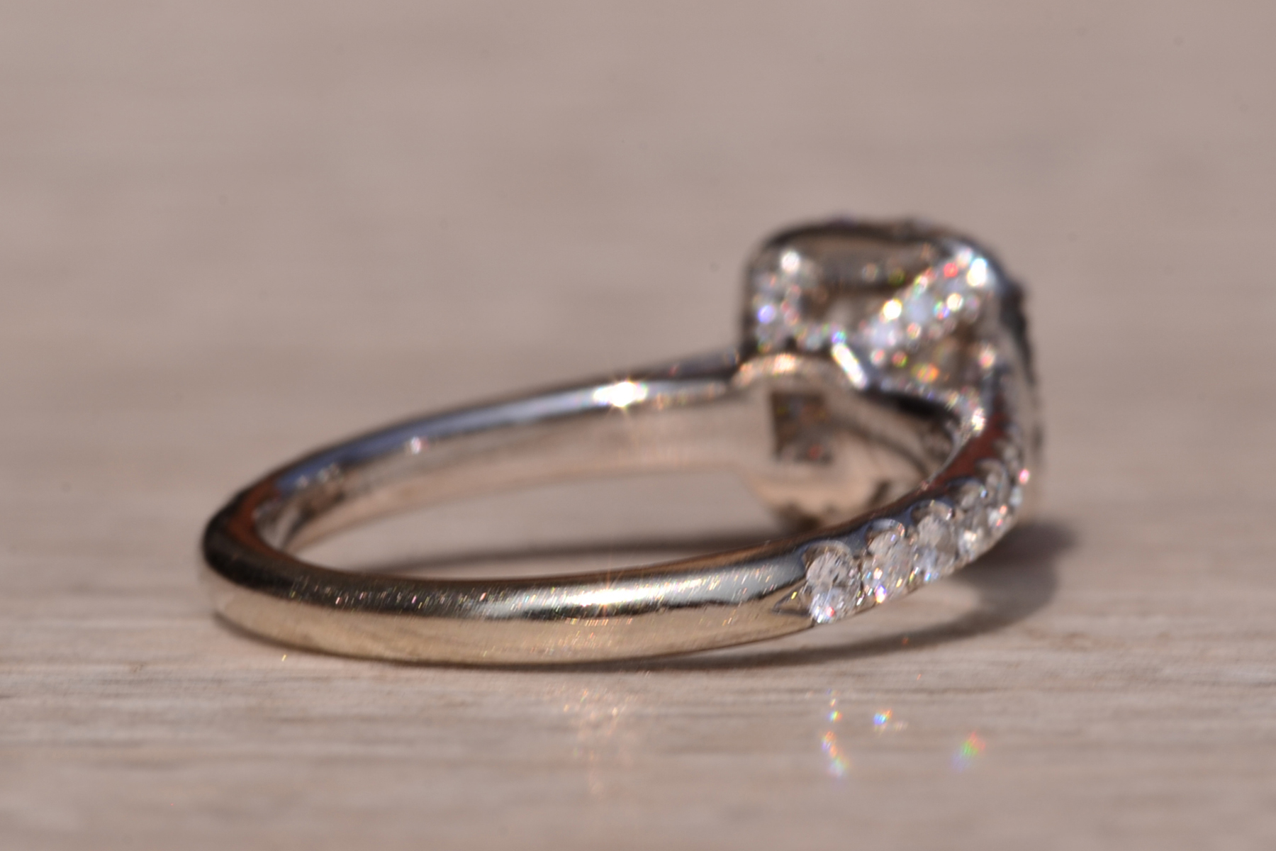 SOLD - The Duryea Ave: Neil Lane Signed Engagement Ring with Princess Cut Natural Diamond - Image 5