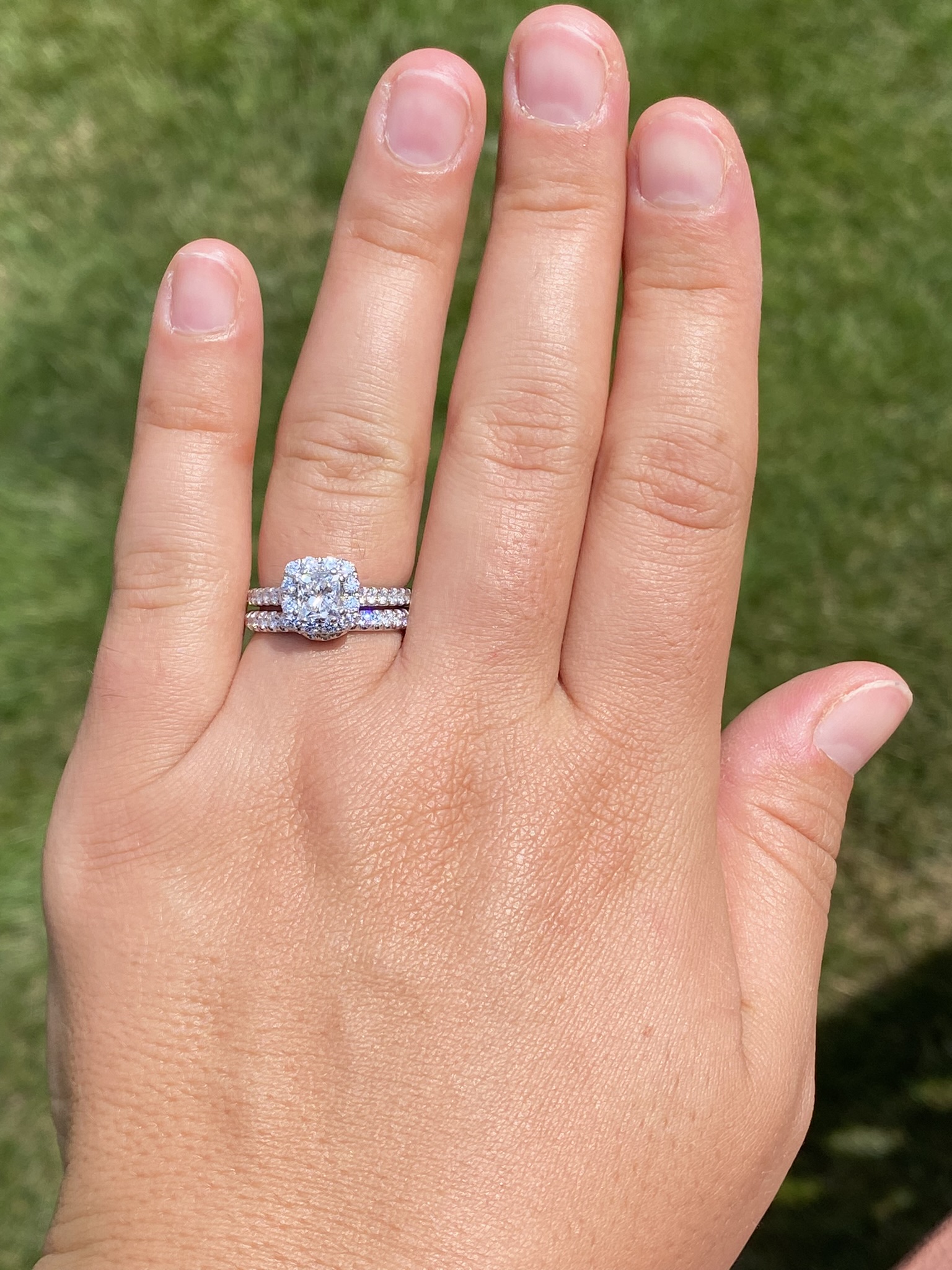 SOLD - The Duryea Ave: Neil Lane Signed Engagement Ring with Princess Cut Natural Diamond - Image 8