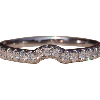 SOLD - The Duryea Ave Duo: Neil Lane Signed Wedding Band in White Gold with Natural Diamonds