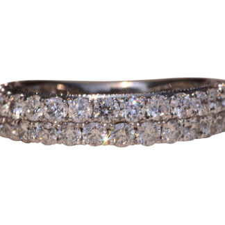 The Old West Lake: Double Row Natural Diamond Band