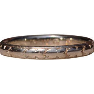 The Aquaview Road:  Orange Blossum Antique Wedding Band in White Gold