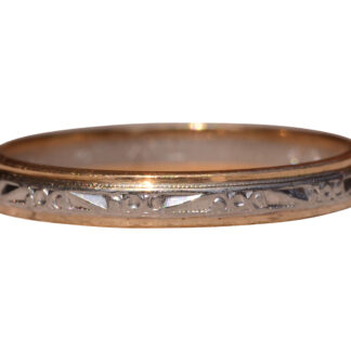 The Greenway Road:  Antique Palladium and Yellow Gold Band