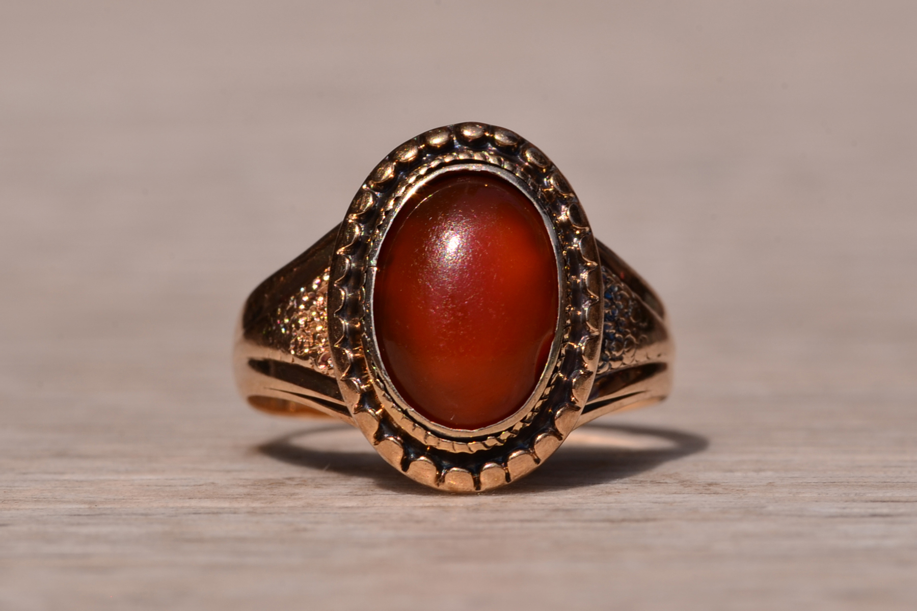 SOLD - The Benson: Antique Carnelian Ring in Yellow Gold - Image 2