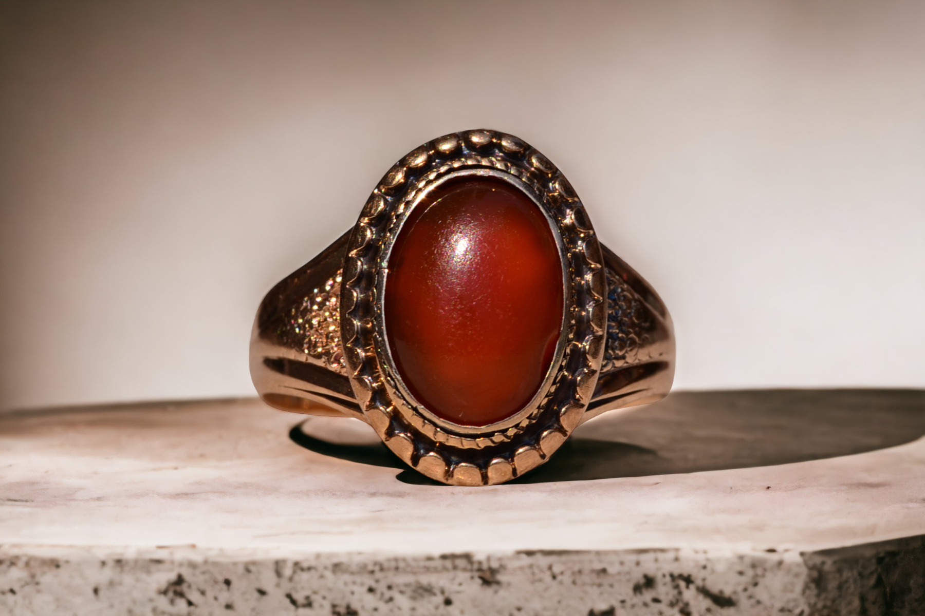 SOLD - The Benson: Antique Carnelian Ring in Yellow Gold - Image 11