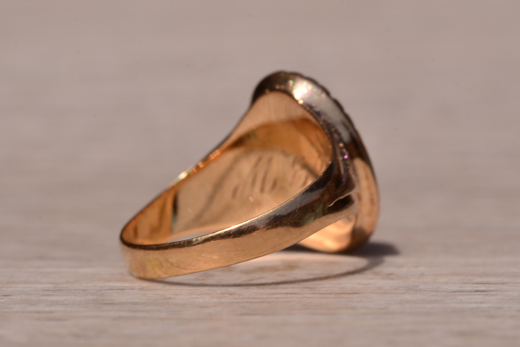 SOLD - The Benson: Antique Carnelian Ring in Yellow Gold - Image 5