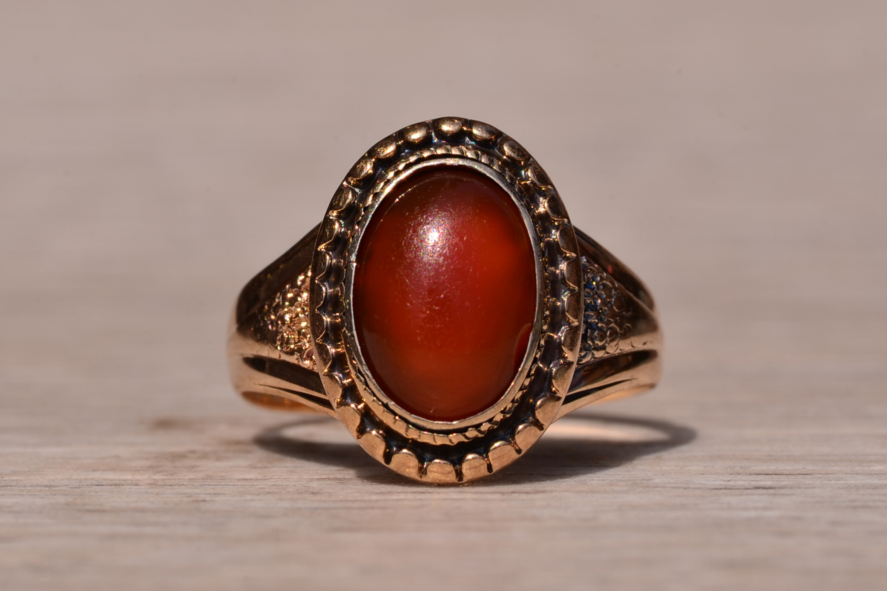 SOLD - The Benson: Antique Carnelian Ring in Yellow Gold - Image 7