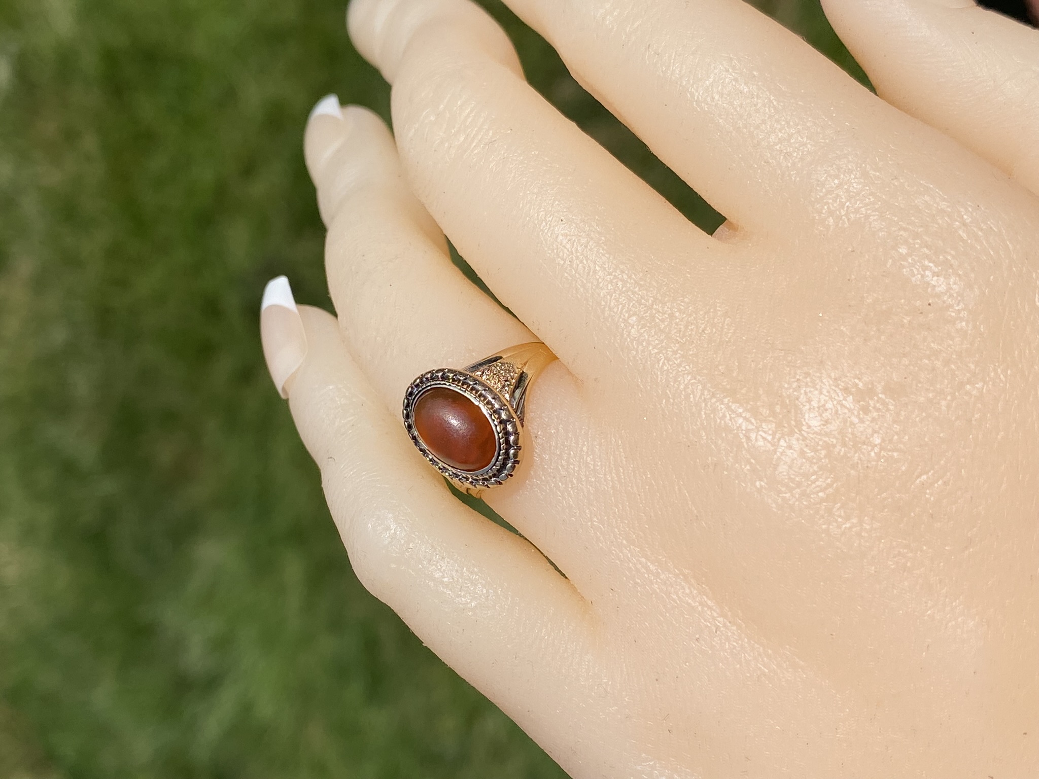 SOLD - The Benson: Antique Carnelian Ring in Yellow Gold - Image 9