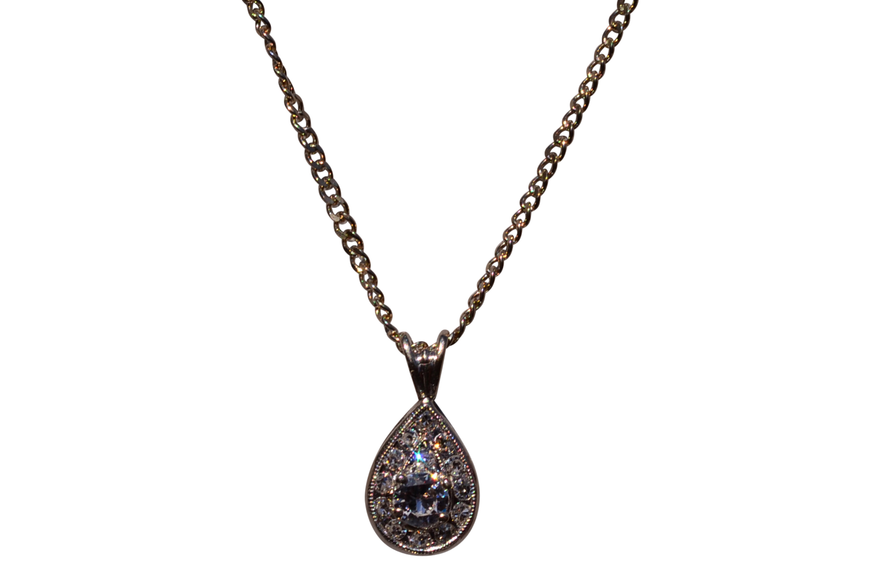 The 37th Street: Hollywood Glam Era Diamond Mystery Pendant in White Gold