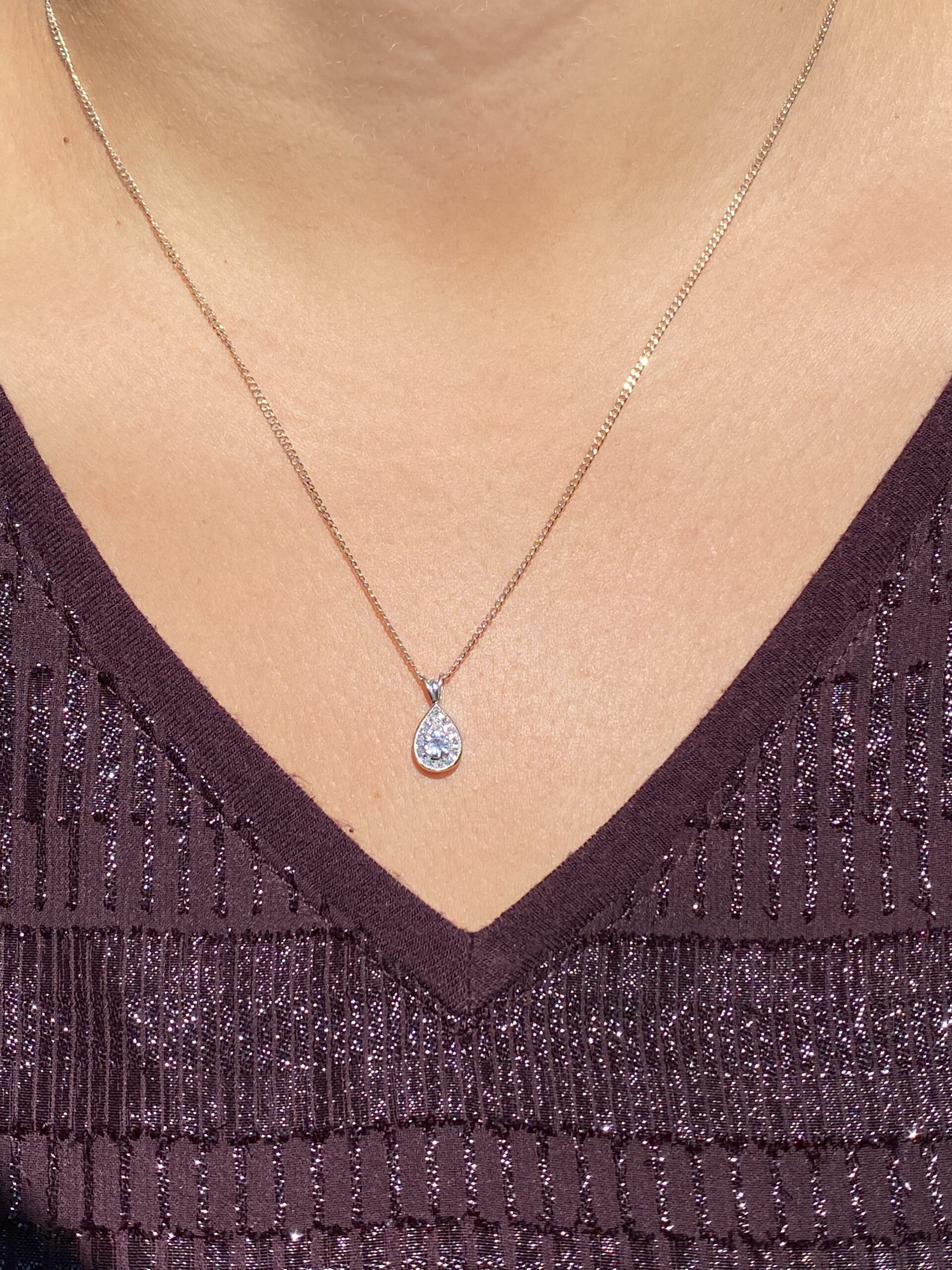 The 37th Street: Hollywood Glam Era Diamond Mystery Pendant in White Gold - Image 4