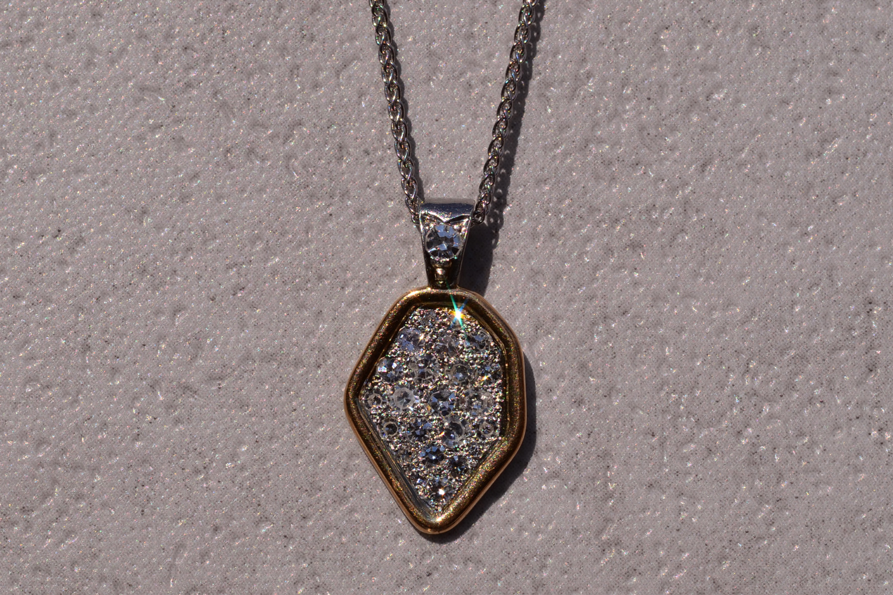 The Freetown: Custom Sierre Leone Pendant Set with Natural Diamonds - Image 2