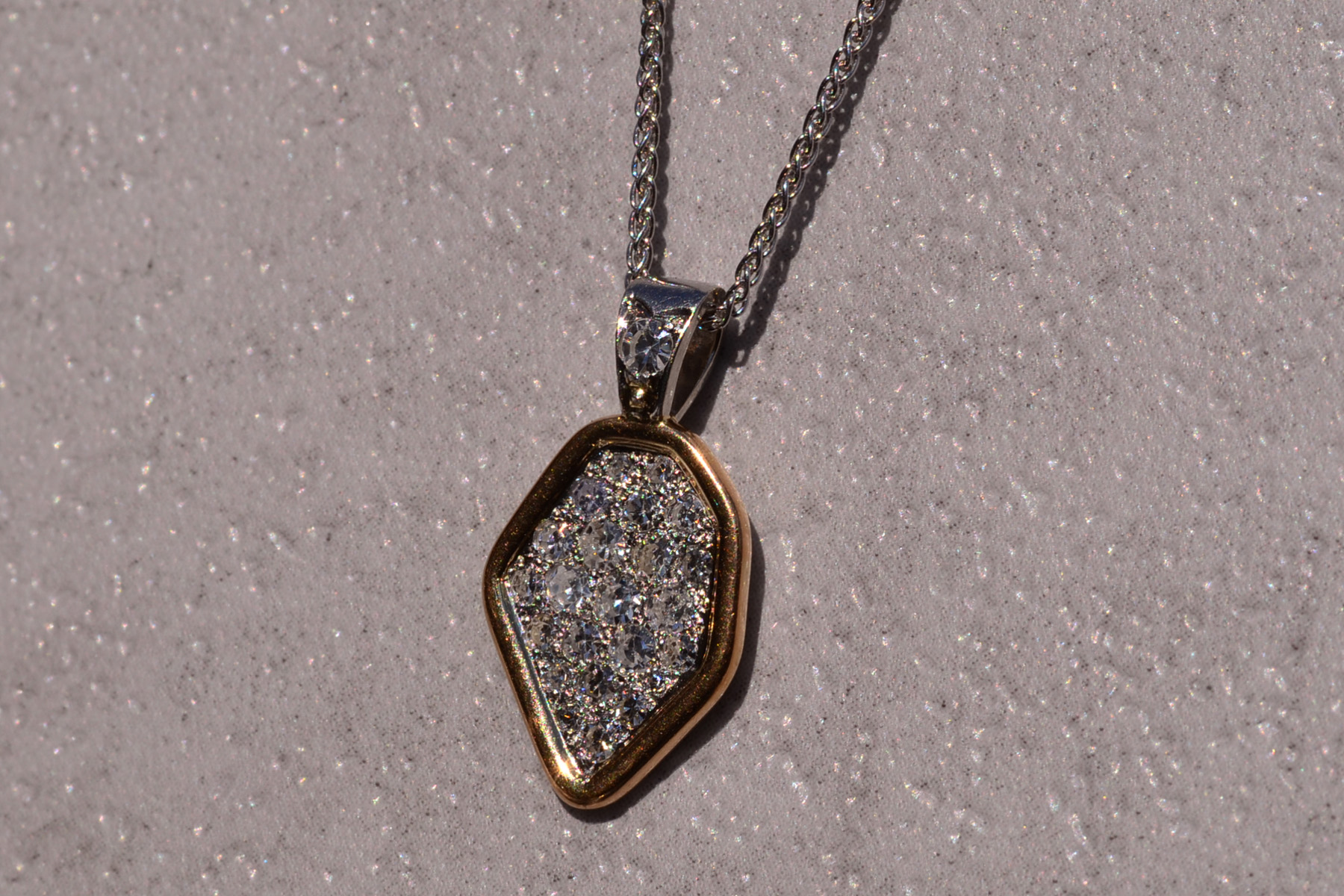 The Freetown: Custom Sierre Leone Pendant Set with Natural Diamonds - Image 3