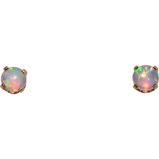 SOLD - The 197th Street: Opal Studs in Yellow Gold