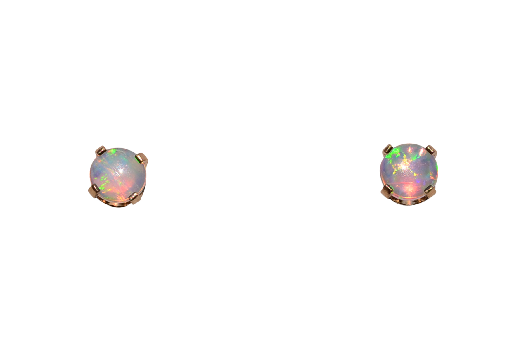 SOLD - The 197th Street: Opal Studs in Yellow Gold