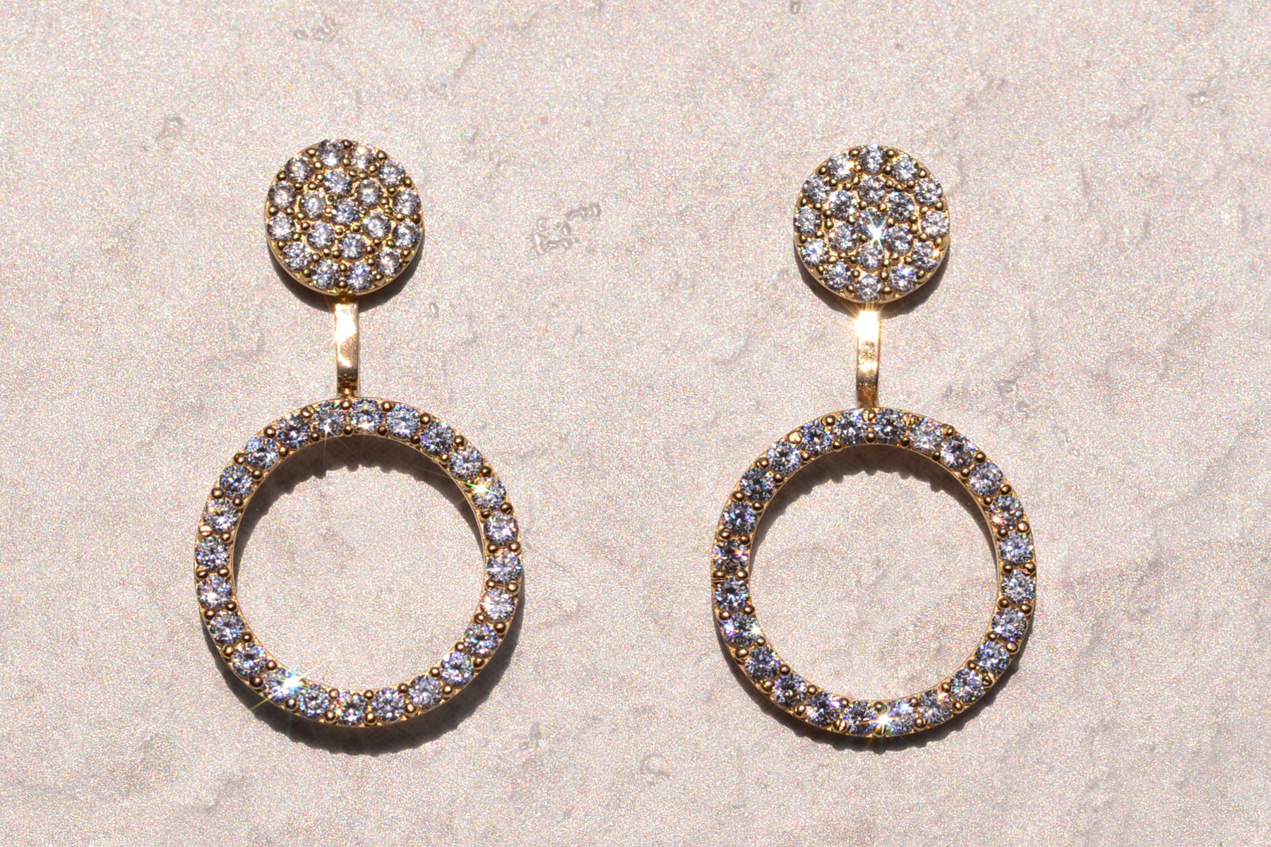 The 200th Street: Convertible Earrings in Yellow Gold - Image 2