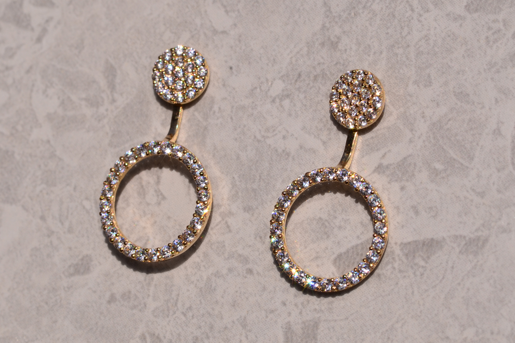The 200th Street: Convertible Earrings in Yellow Gold - Image 3