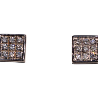 The 171st Street: Square Shaped Diamond Stud Earrings