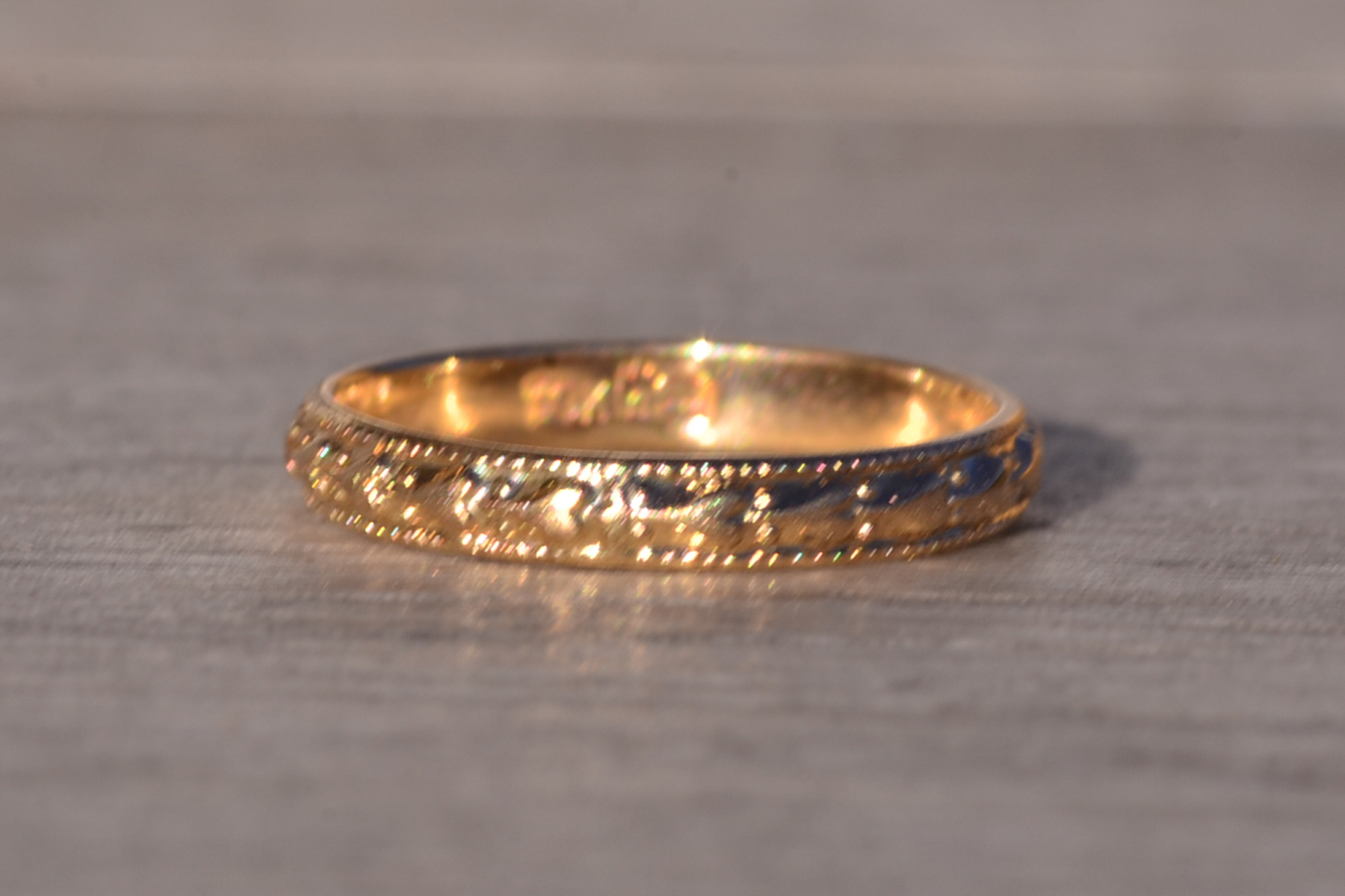 SOLD - The Everett: Antique Yellow Gold Childs Ring or Mid Finger Ring in Y - Image 2