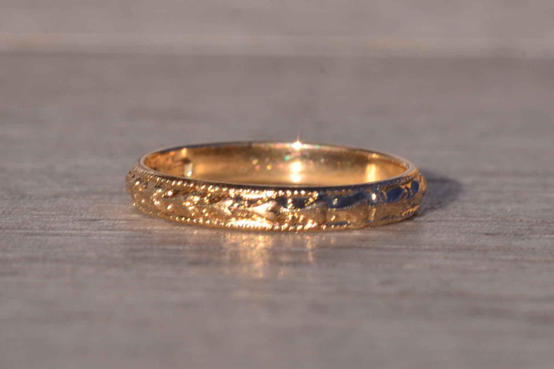 SOLD - The Everett: Antique Yellow Gold Childs Ring or Mid Finger Ring in Y - Image 3