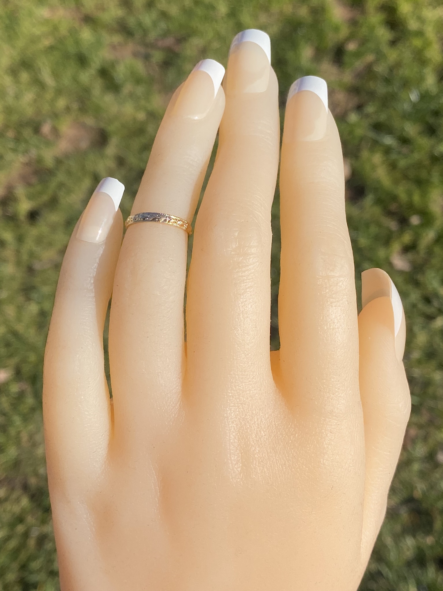 SOLD - The Everett: Antique Yellow Gold Childs Ring or Mid Finger Ring in Y - Image 5