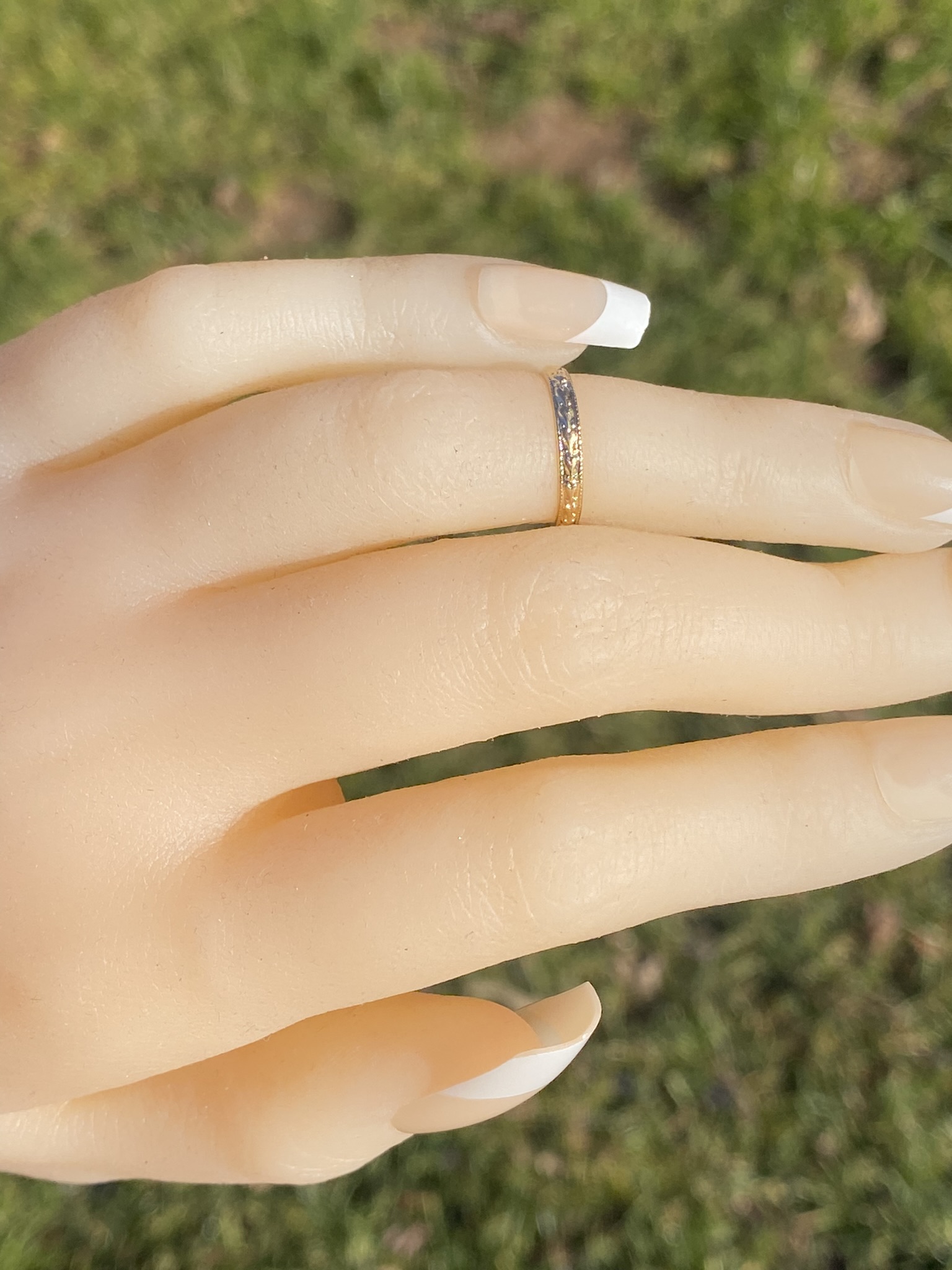 SOLD - The Everett: Antique Yellow Gold Childs Ring or Mid Finger Ring in Y - Image 6