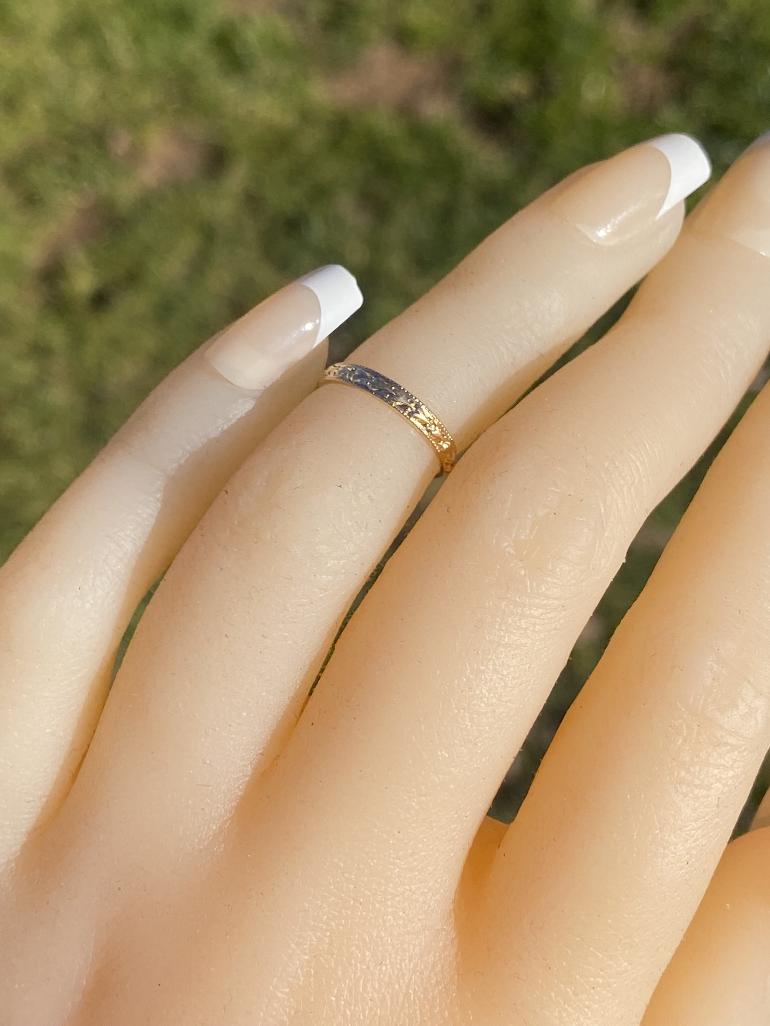 SOLD - The Everett: Antique Yellow Gold Childs Ring or Mid Finger Ring in Y - Image 7