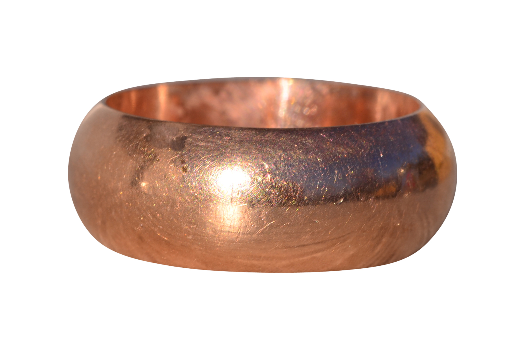 SOLD - The Hull: Antique Wide Rose Gold Band