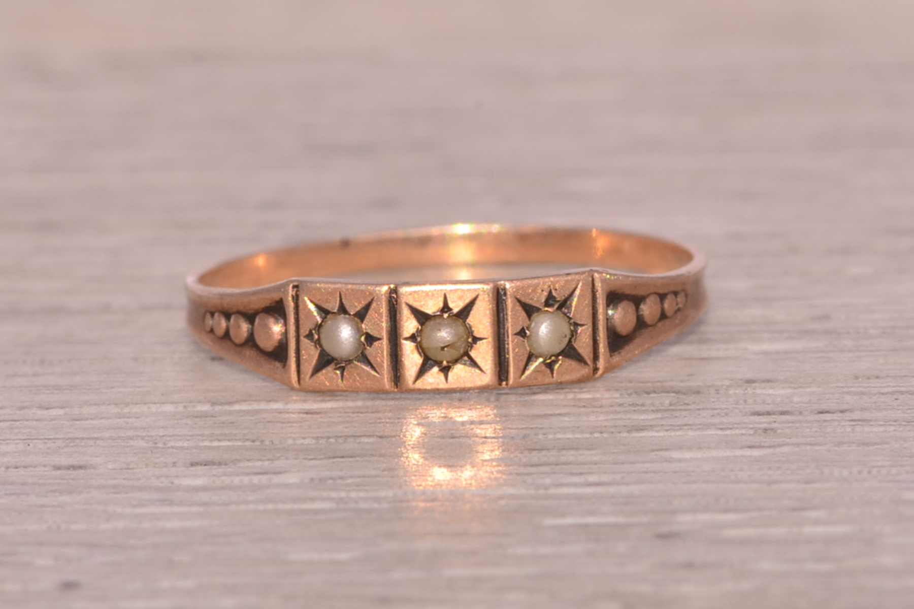 The Victorian Elegance: Natural Seed Pearl Ring in Rose Gold - Image 7