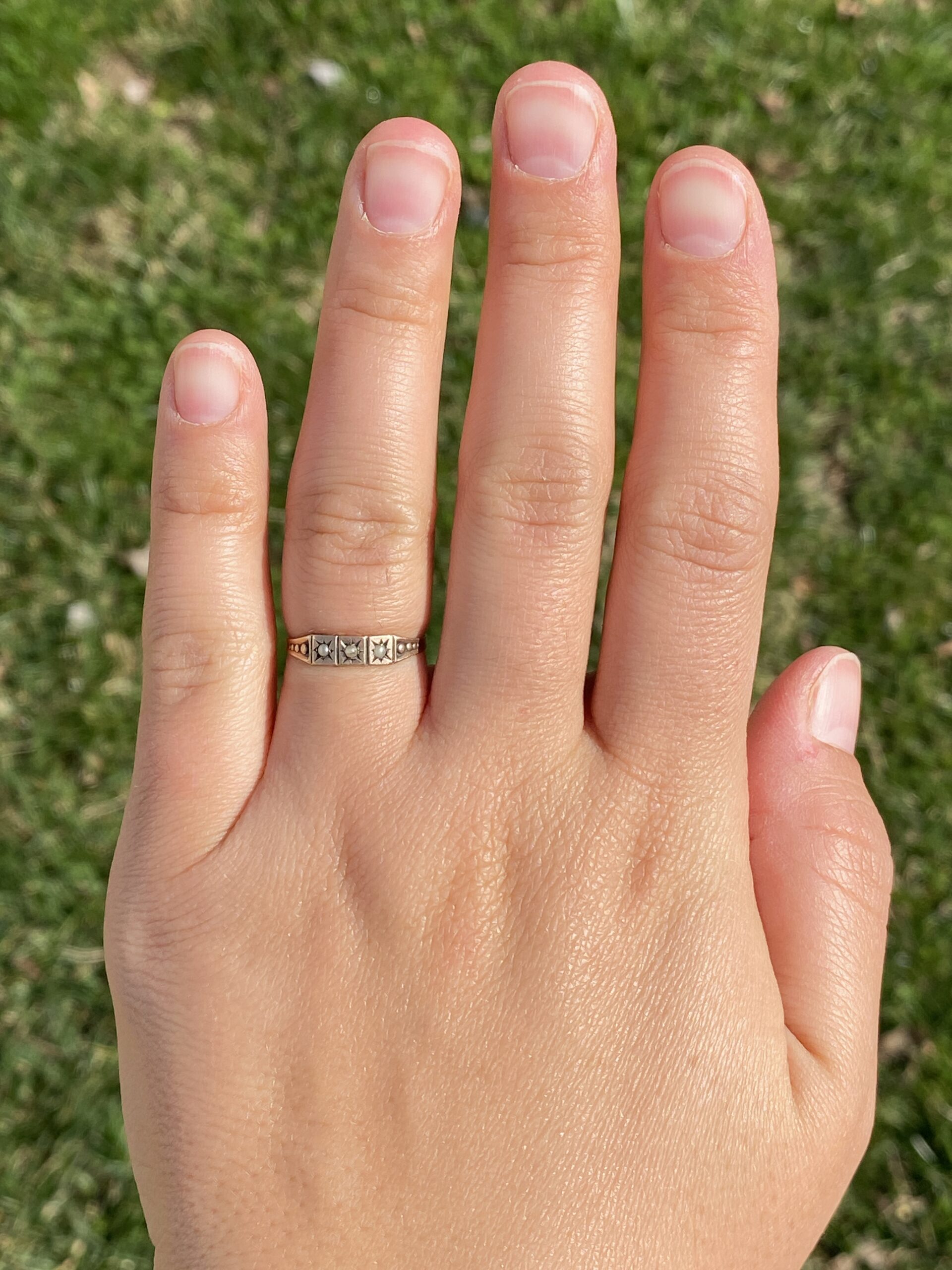 The Victorian Elegance: Natural Seed Pearl Ring in Rose Gold - Image 8