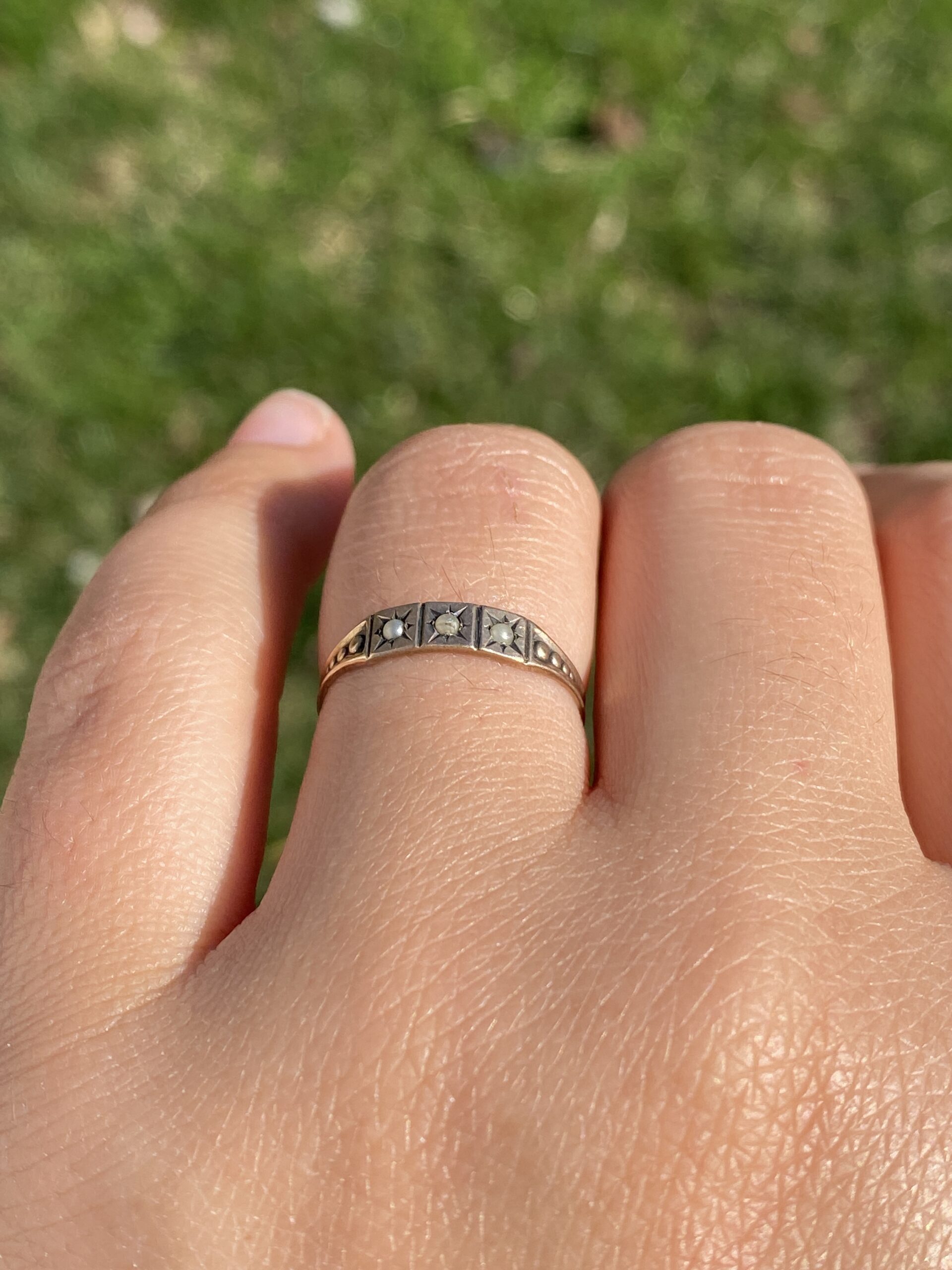 The Victorian Elegance: Natural Seed Pearl Ring in Rose Gold - Image 10
