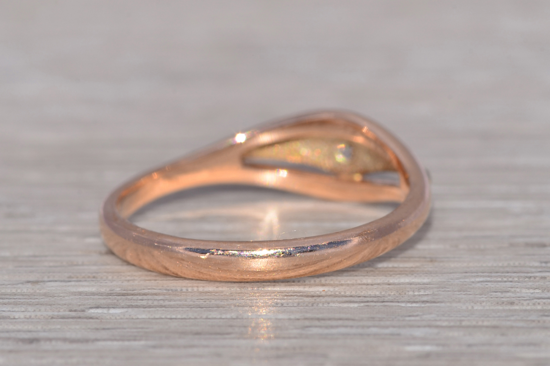 The Rosette Curve: Natural Diamond Ring in Rose Gold - Image 5