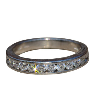 SOLD - The Norwalk:  Ladies Vintage Platinum Stackable Band set with Diamonds