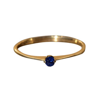 The Schorsch:  Ladies Petite Engagement Ring in 14K Gold set with 0.05 CT Sapphire
