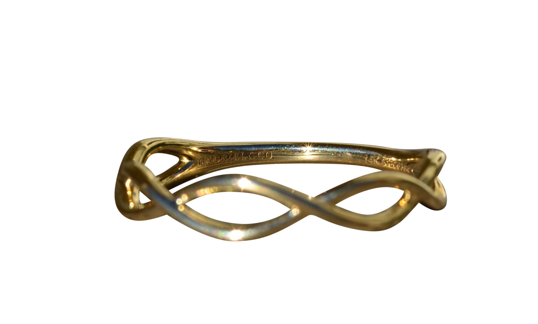 SOLD - The Paschall: Ladies Signed Gabriel and Co 14K Twisted Grapevine Band