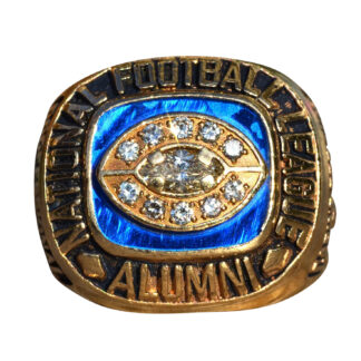 SOLD: The Alpharetta:  Men's Yellow Gold Professional NFL Alumni Ring set with Diamonds
