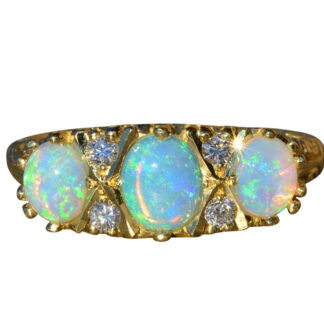 SOLD - The Maida Vale:  Signed Carter Gough and Sloan Antique Edwardian 18K Opal Cocktail Ring