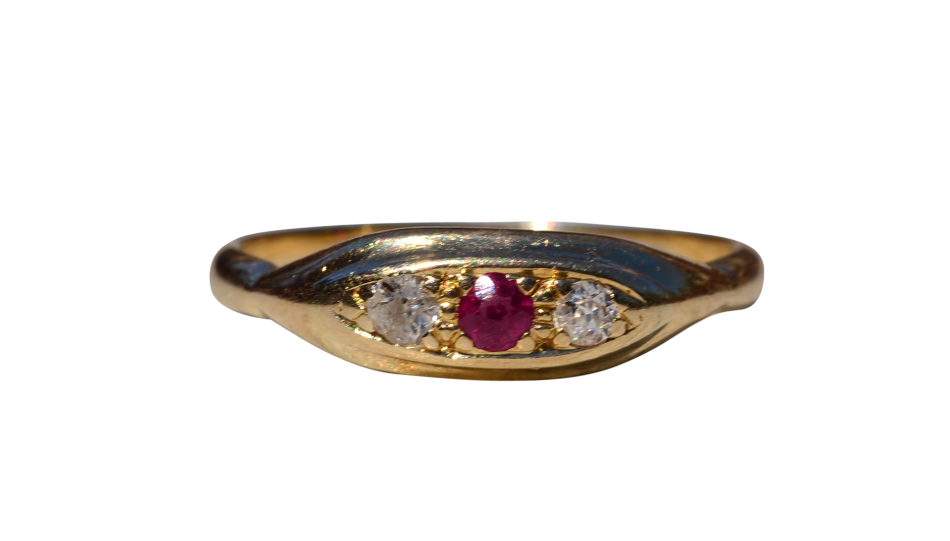 SOLD - The Cressey: Antique Ruby and Diamond Ring