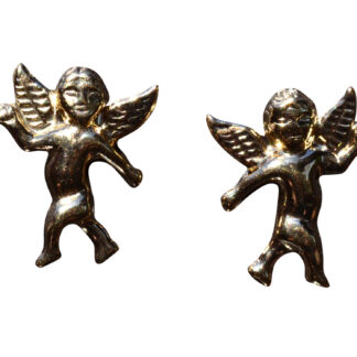 The Angels:  Yellow Gold Angel Earrings
