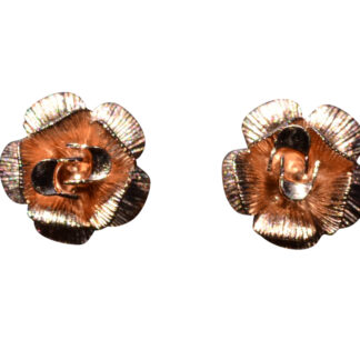 The West Hartley:  Rose Earrings in Rose and Yellow Gold